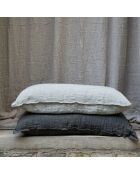 Coussin en lin changeant gris 30x60cm