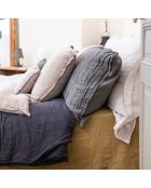 Coussin en lin changeant gris 30x60cm