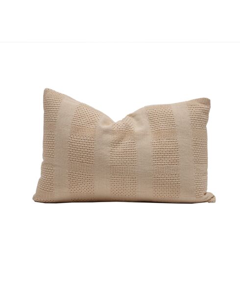 Coussin en crochet fait main beige 40x60cm
