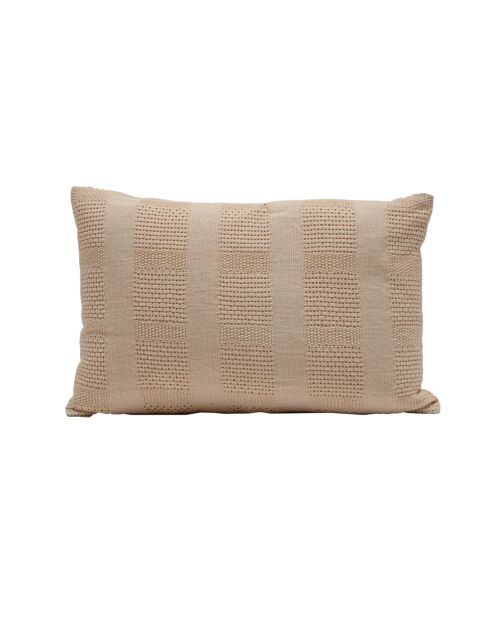 Coussin en crochet fait main beige 40x60cm