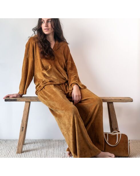 Sweat capuche en éponge jaune