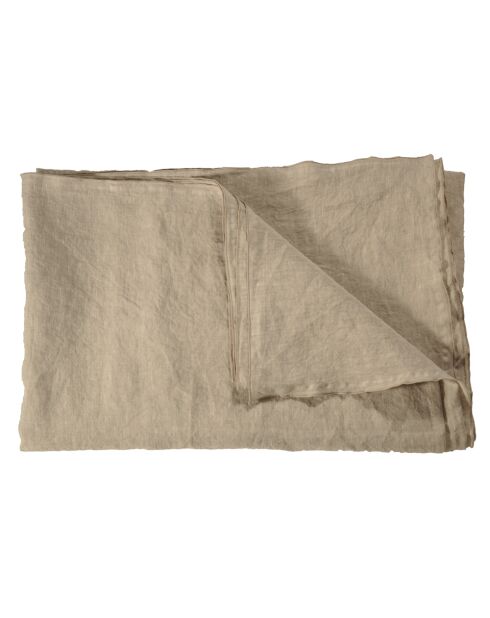 Nappe carrée en lin lavé naturel