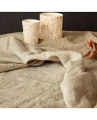 Nappe carrée en lin lavé naturel