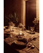 Nappe carrée en lin lavé naturel