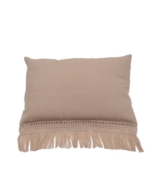 Coussin artisanal en laine & alpaga rose 40x60 cm