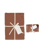 Set letto rosso a 1 posto in lino lavato