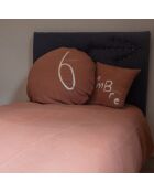 Set letto rosso a 1 posto in lino lavato