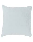 Taie d'oreiller en lin lavé bleu 80x80cm