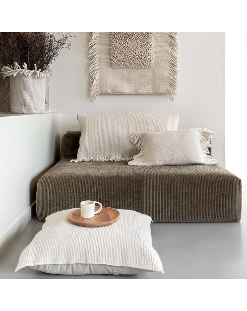 Coussin en laine écru 80x80cm