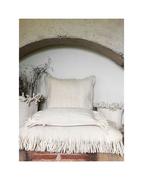 Coussin en laine écru 80x80cm