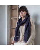 Echarpe en lin violette 70x200cm