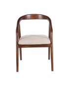 Chaise Rembourrée Milo Marron - 55x60x76 cm