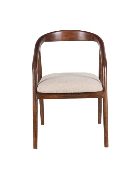 Chaise Rembourrée Milo Marron - 55x60x76 cm
