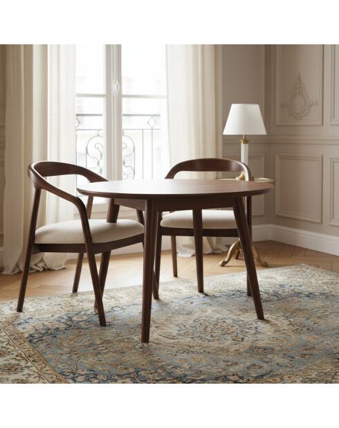 Chaise Rembourrée Milo Marron - 55x60x76 cm