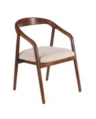 Chaise Rembourrée Milo Marron - 55x60x76 cm