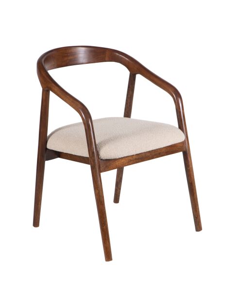 Chaise Rembourrée Milo Marron - 55x60x76 cm