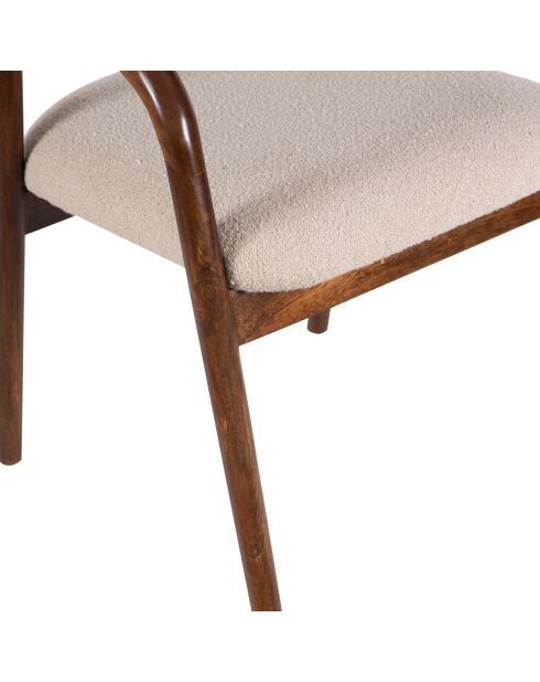 Chaise Rembourrée Milo Marron - 55x60x76 cm