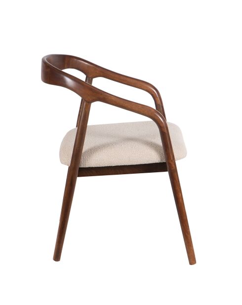 Chaise Rembourrée Milo Marron - 55x60x76 cm