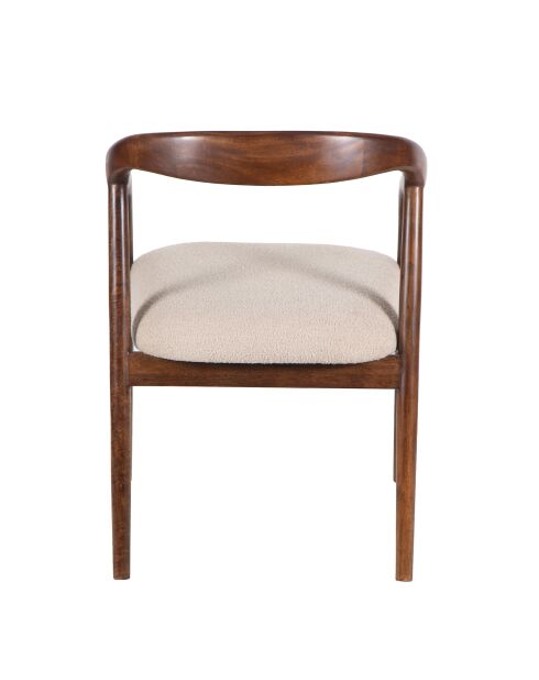 Chaise Rembourrée Milo Marron - 55x60x76 cm