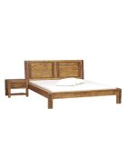 Lit bois strié 160 Acacia Verone Marron - 160x200 cm