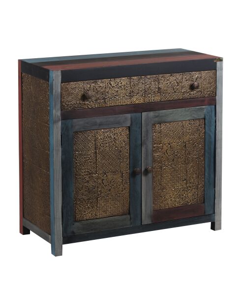 Buffet 2 portes 1 tiroir Manguier Pushkar Naturel - 90x40x86 cm