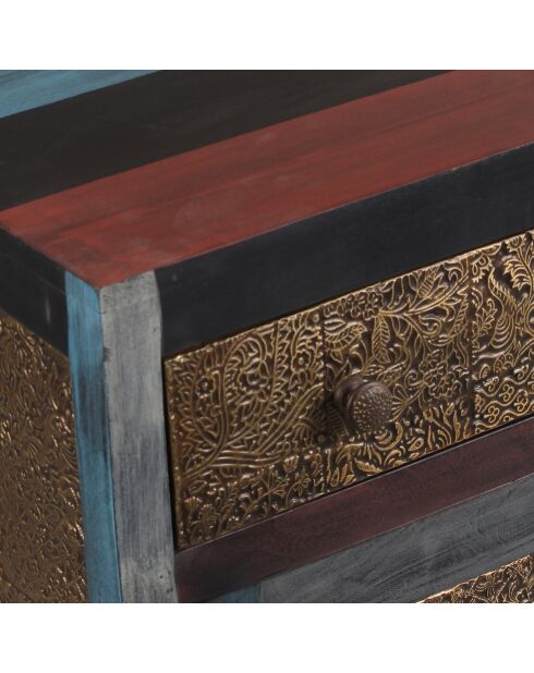 Buffet 2 portes 1 tiroir Manguier Pushkar Naturel - 90x40x86 cm