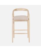 Chaise de Bar Rembourree Milo Beige - 55x52x100 cm