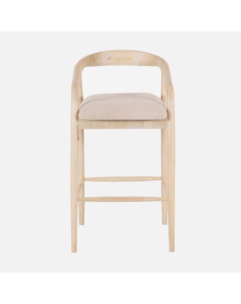 Chaise de Bar Rembourree Milo Beige - 55x52x100 cm