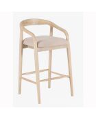 Chaise de Bar Rembourree Milo Beige - 55x52x100 cm