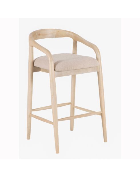 Chaise de Bar Rembourree Milo Beige - 55x52x100 cm