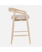 Chaise de Bar Rembourree Milo Beige - 55x52x100 cm