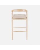 Chaise de Bar Rembourree Milo Beige - 55x52x100 cm