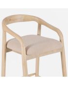 Chaise de Bar Rembourree Milo Beige - 55x52x100 cm