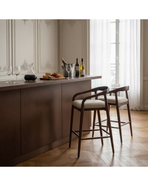 Chaise de Bar Milo Marron - 55x52x100 cm