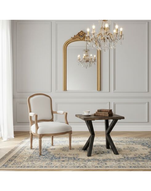 Bout de canapé Manguier New York Gris argent - 60x50x55 cm