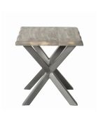 Bout de canapé Manguier New York Gris argent - 60x50x55 cm