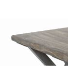 Bout de canapé Manguier New York Gris argent - 60x50x55 cm