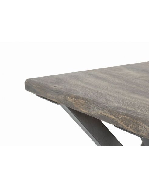 Bout de canapé Manguier New York Gris argent - 60x50x55 cm