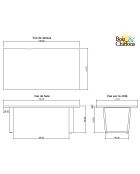 Table basse rectangulaire bois Acacia Forest Naturel - 130x70x46 cm