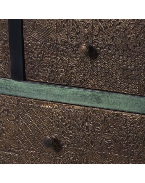 Commode 7 tiroirs Manguier Pushkar Naturel - 140x50x85 cm