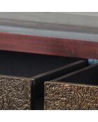 Commode 7 tiroirs Manguier Pushkar Naturel - 140x50x85 cm