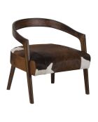 Fauteuil de cuir de vache Matador Cuir Naturel - 62x74x68 cm