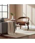 Fauteuil de cuir de vache Matador Cuir Naturel - 62x74x68 cm