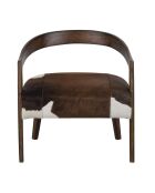 Fauteuil de cuir de vache Matador Cuir Naturel - 62x74x68 cm