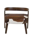 Fauteuil de cuir de vache Matador Cuir Naturel - 62x74x68 cm