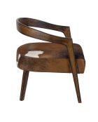 Fauteuil de cuir de vache Matador Cuir Naturel - 62x74x68 cm