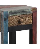 Table d'appoint 1 tiroir Manguier Pushkar Naturel - 30x30x75 cm