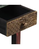 Table d'appoint 1 tiroir Manguier Pushkar Naturel - 30x30x75 cm