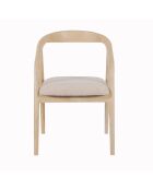 Chaise Rembourree Milo Beige - 55x60x76 cm