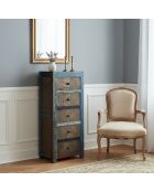 Semainier 5 tiroirs Manguier Pushkar Naturel - 50x38x121 cm